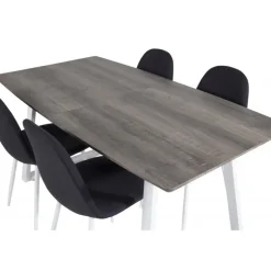 Inca e Spisebordssæt - Sort, Grå, Natur og Hvid