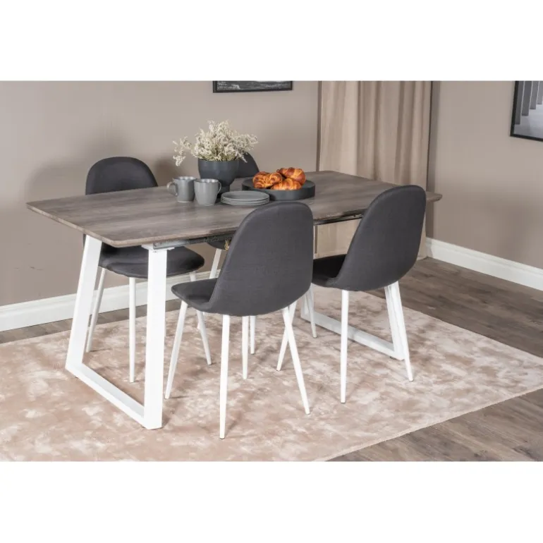 Inca e Spisebordssæt - Sort, Grå, Natur og Hvid