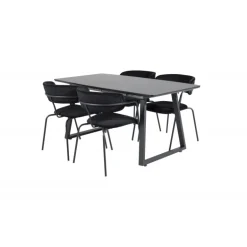 Inca Spisebordssæt - Sort