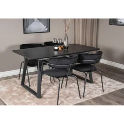 Inca Spisebordssæt - Sort