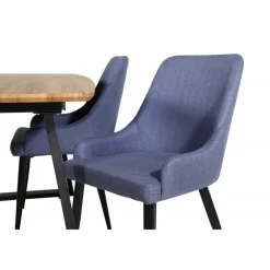 Inca Spisebordssæt - Sort, Blå og Natur