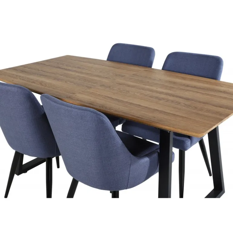 Inca Spisebordssæt - Sort, Blå og Natur