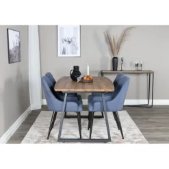 Inca Spisebordssæt - Sort, Blå og Natur