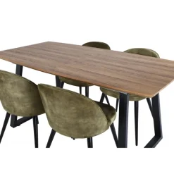 Inca Spisebordssæt - Sort, Grøn og Natur