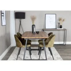 Inca Spisebordssæt - Sort, Grøn og Natur