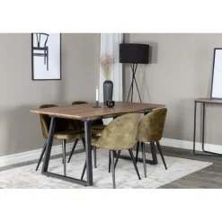 Inca Spisebordssæt - Sort, Grøn og Natur