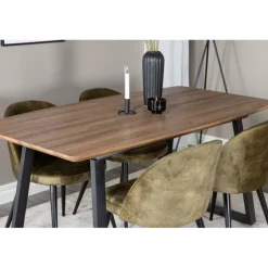 Inca Spisebordssæt - Sort, Grøn og Natur