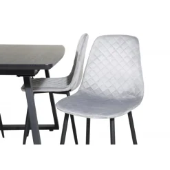 Inca Spisebordssæt - Sort og Grå