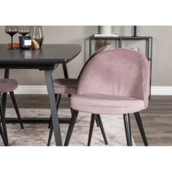 Inca Spisebordssæt - Sort og Pink