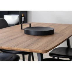 Inca Spisebordssæt - Sort og Natur