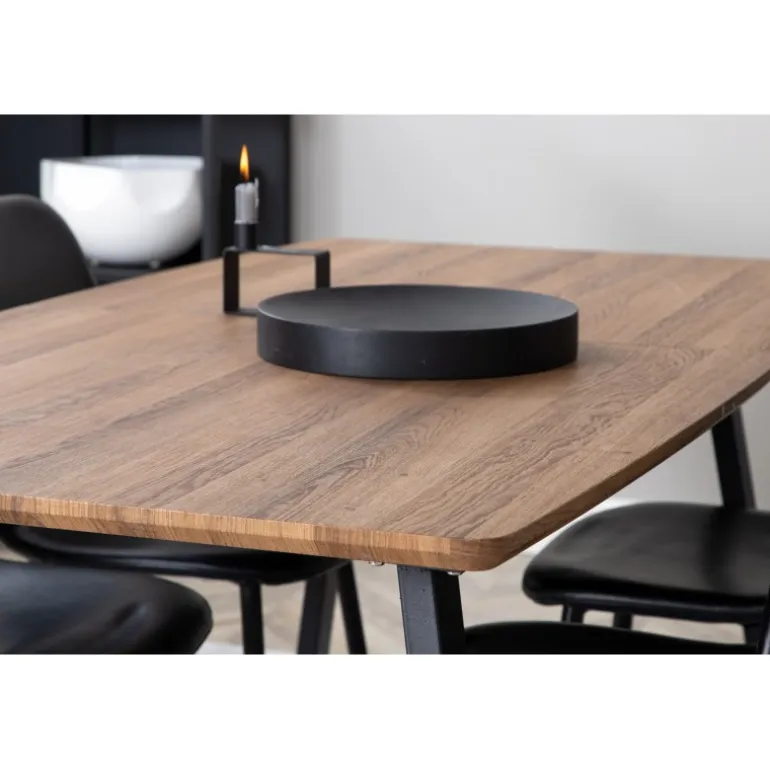 Inca Spisebordssæt - Sort og Natur