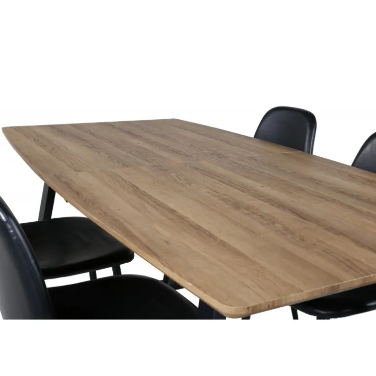 Inca Spisebordssæt - Sort og Natur