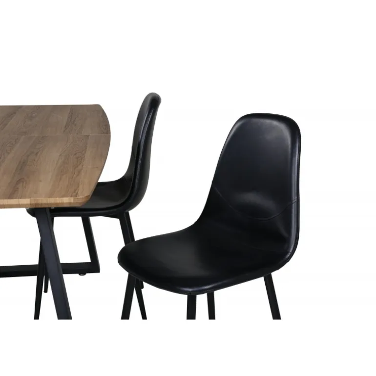 Inca Spisebordssæt - Sort og Natur