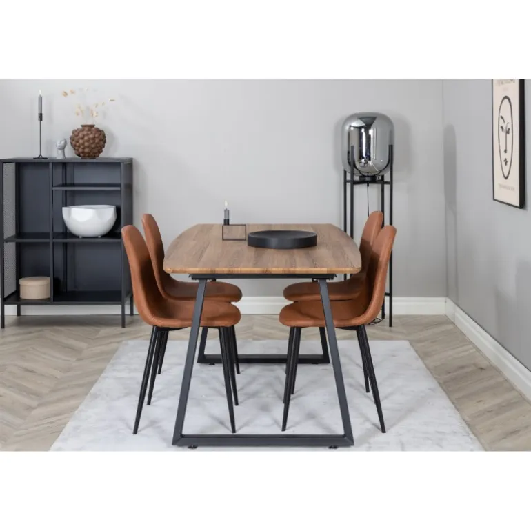 Inca Spisebordssæt - Sort og Brun og - Natur