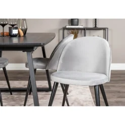 Inca Spisebordssæt - Sort og Lysegrå