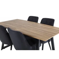 Inca Spisebordssæt - Sort og Natur