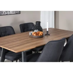 Inca Spisebordssæt - Sort og Natur