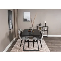 Inca Spisebordssæt - Sort og Lysegrå