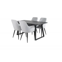 Inca Spisestue Sæt - Sort og Grå