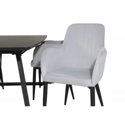 Inca Spisestue Sæt - Sort og Grå