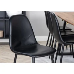 Inca Spisestuesæt - Sort og Natur