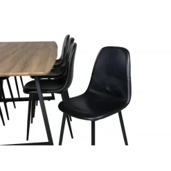 Inca Spisestuesæt - Sort og Natur