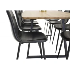 Inca Spisestuesæt - Sort og Natur