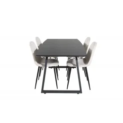 Inca t Spisebordssæt - Beige og Sort