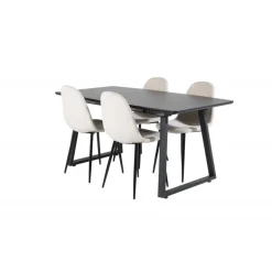 Inca t Spisebordssæt - Beige og Sort