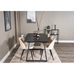 Inca t Spisebordssæt - Beige og Sort