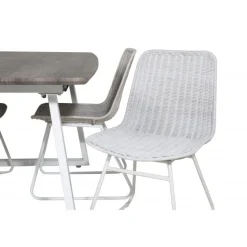 Inca t Spisebordssæt - Grå, Natur og Hvid