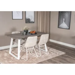 Inca t Spisebordssæt - Grå, Natur og Hvid