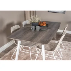 Inca t Spisebordssæt - Grå, Natur og Hvid