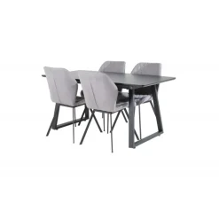 Inca t Spisebordssæt - Sort og Grå