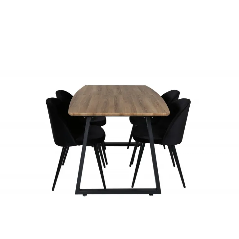 Inca t Spisebordssæt - Sort og Natur