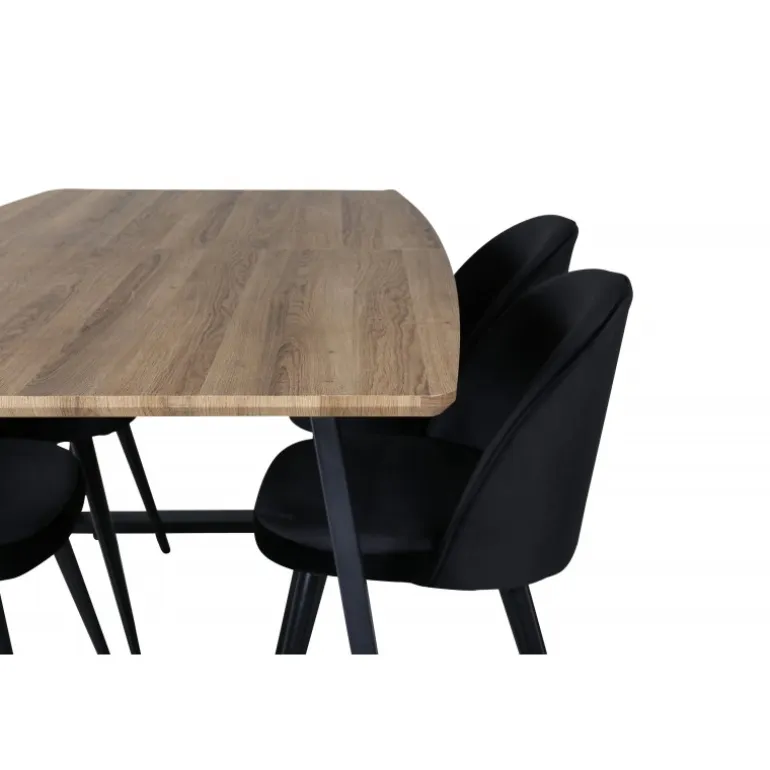 Inca t Spisebordssæt - Sort og Natur