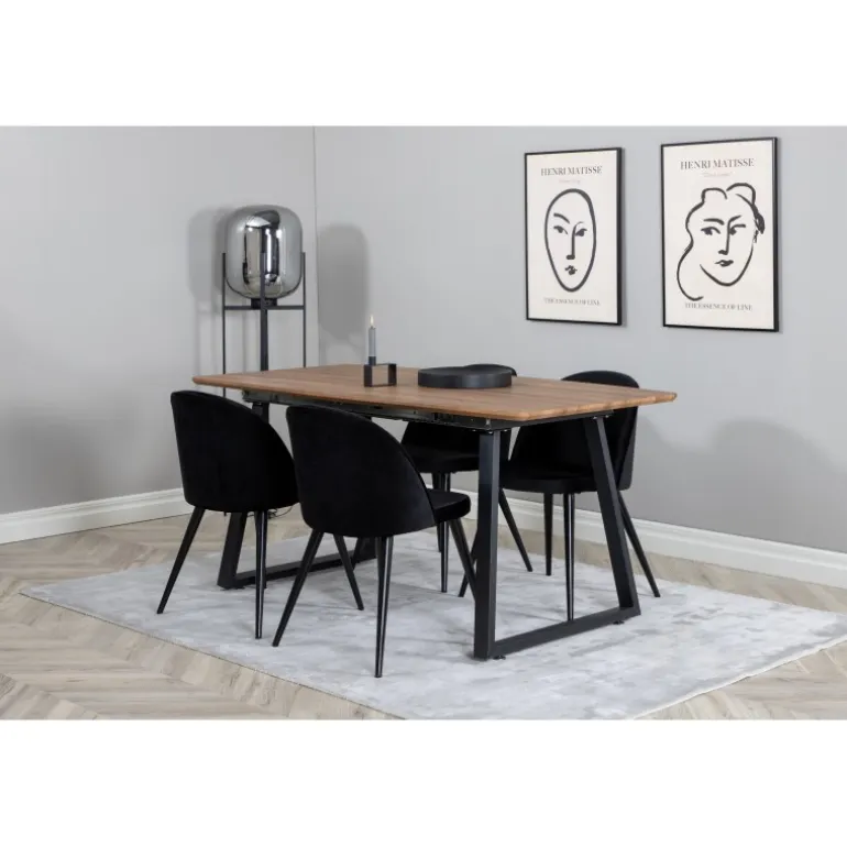 Inca t Spisebordssæt - Sort og Natur