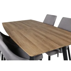 Inca t Spisebordssæt - Sort, Grå og Natur