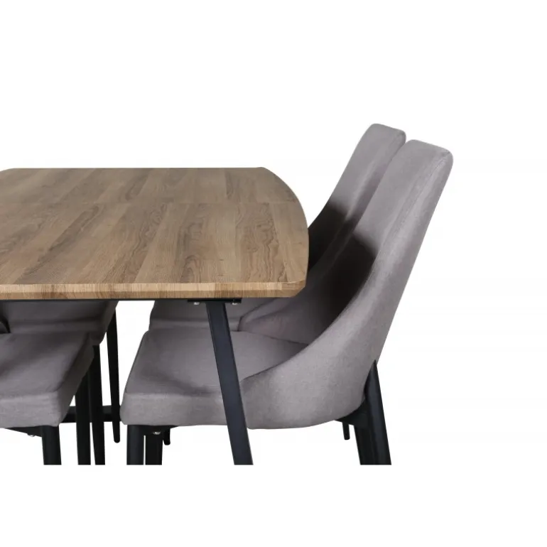 Inca t Spisebordssæt - Sort, Grå og Natur