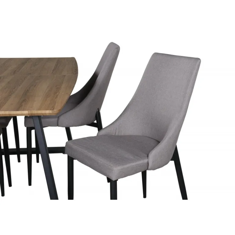 Inca t Spisebordssæt - Sort, Grå og Natur