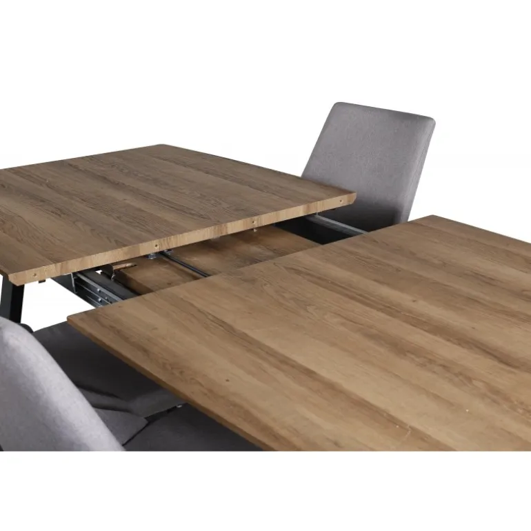 Inca t Spisebordssæt - Sort, Grå og Natur