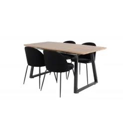 Inca t Spisebordssæt - Sort og Natur