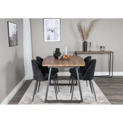 Inca t Spisebordssæt - Sort og Natur