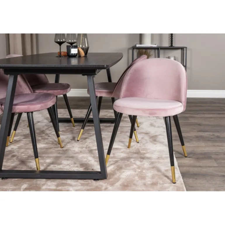 Inca t Spisebordssæt - Sort og Pink