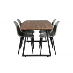 Inca t Spisebordssæt - Sort, Grå og Natur