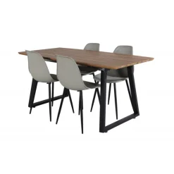 Inca t Spisebordssæt - Sort, Grå og Natur