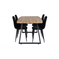 Inca t Spisebordssæt - Sort og Natur