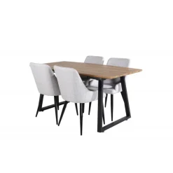 Inca t Spisebordssæt - Sort, Grå og Natur