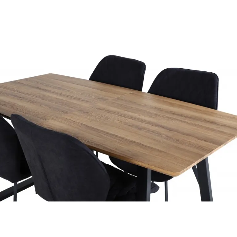 Inca t Spisebordsæt - Sort og Natur