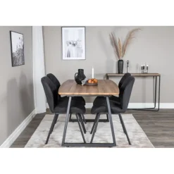 Inca t Spisebordsæt - Sort og Natur